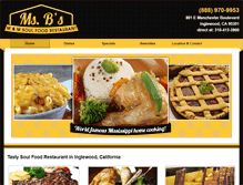 Tablet Screenshot of msbsmandmsoulfoodrestaurant.com